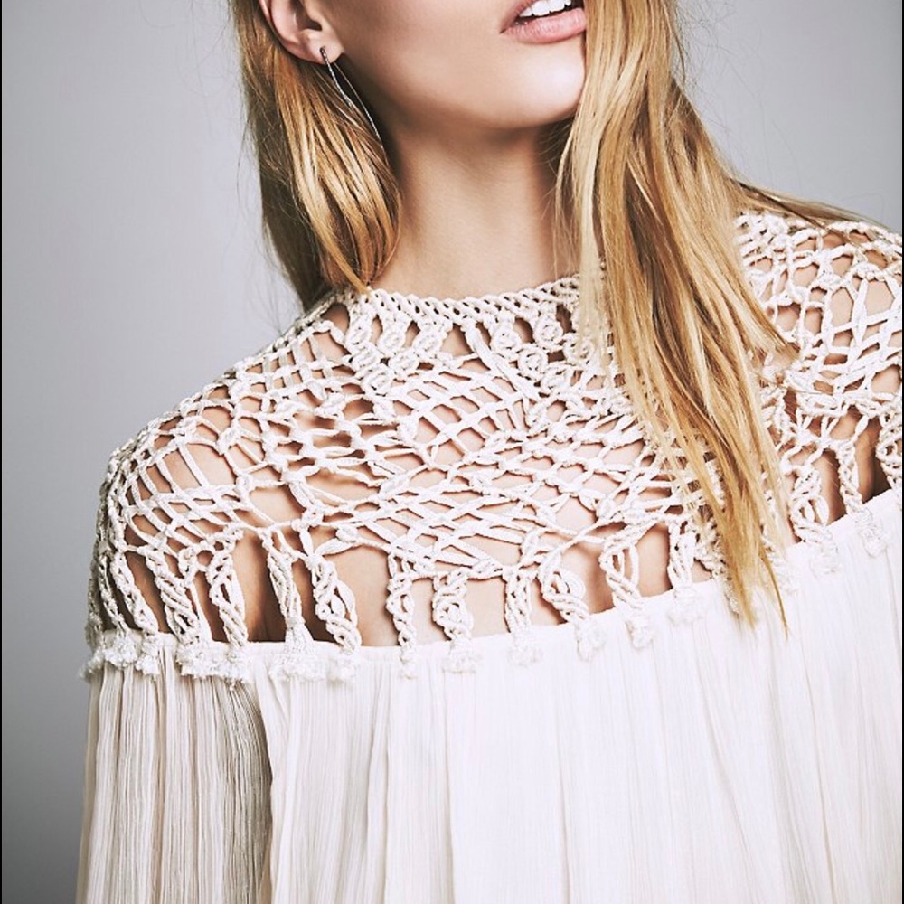 Free People Macramé dress